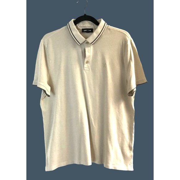 EXPRESS- MENS TAN SHORT SLEEVE POLO SHIRT SIZE LARGE - Picture 3 of 8
